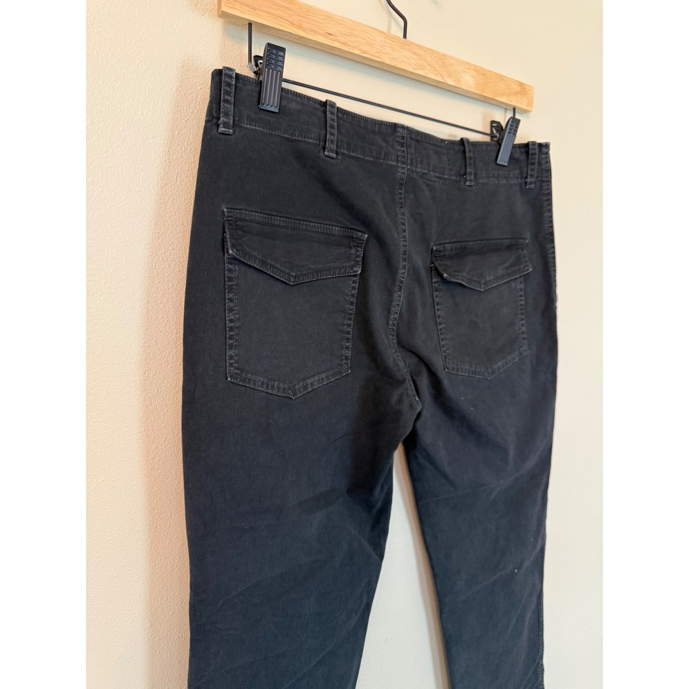 Nili Lotan Jenna Pants Washed Black High Rise Crop Raw Hem Size 2 - Picture 8 of 9